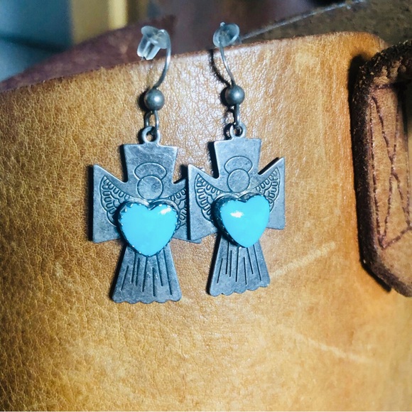 Sterling Silver & Turquoise Earrings! - Picture 6 of 7